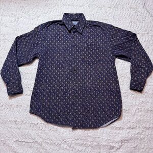 VTG retro grunge geometric Classics 90s Patterned Button-Up Men’s Medium